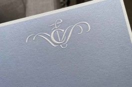 Hand engraved monogram.